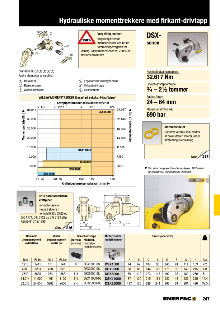 ENERPAC - INDUSTRIVERKTØY NEJ.: 21058 - Sida 249