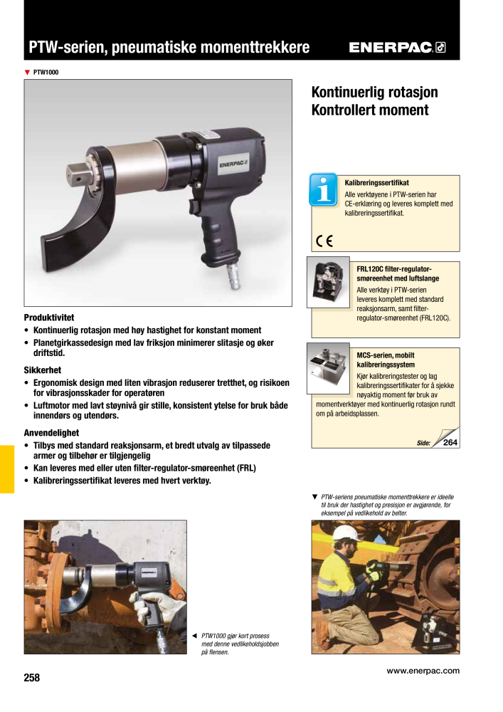 ENERPAC - INDUSTRIVERKTØY NO.: 21058 - Page 260