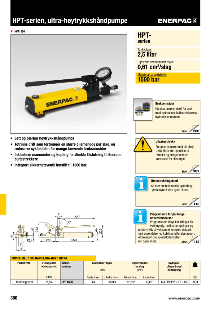 ENERPAC - INDUSTRIVERKTØY NEJ.: 21058 - Sida 302