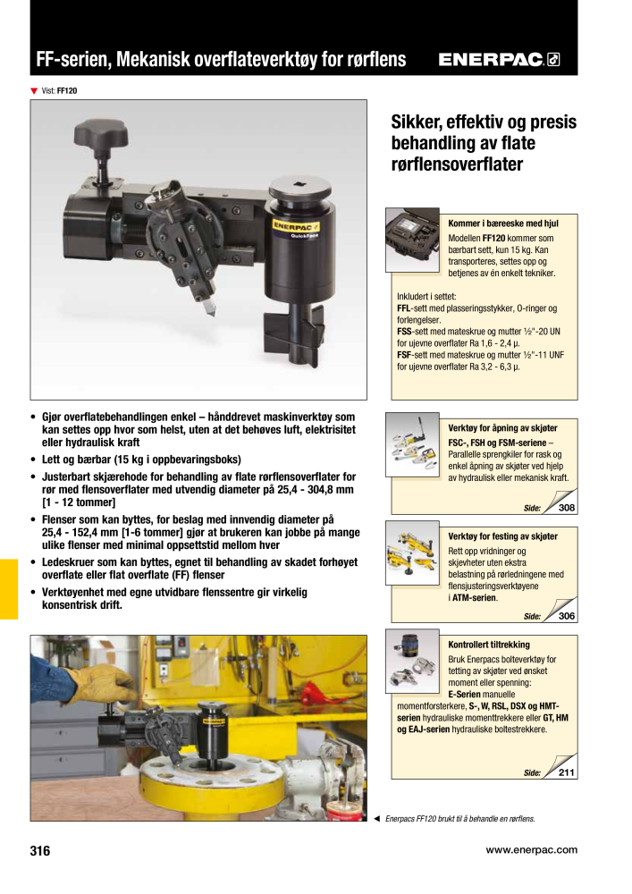 ENERPAC - INDUSTRIVERKTØY Nb. : 21058 - Page 318