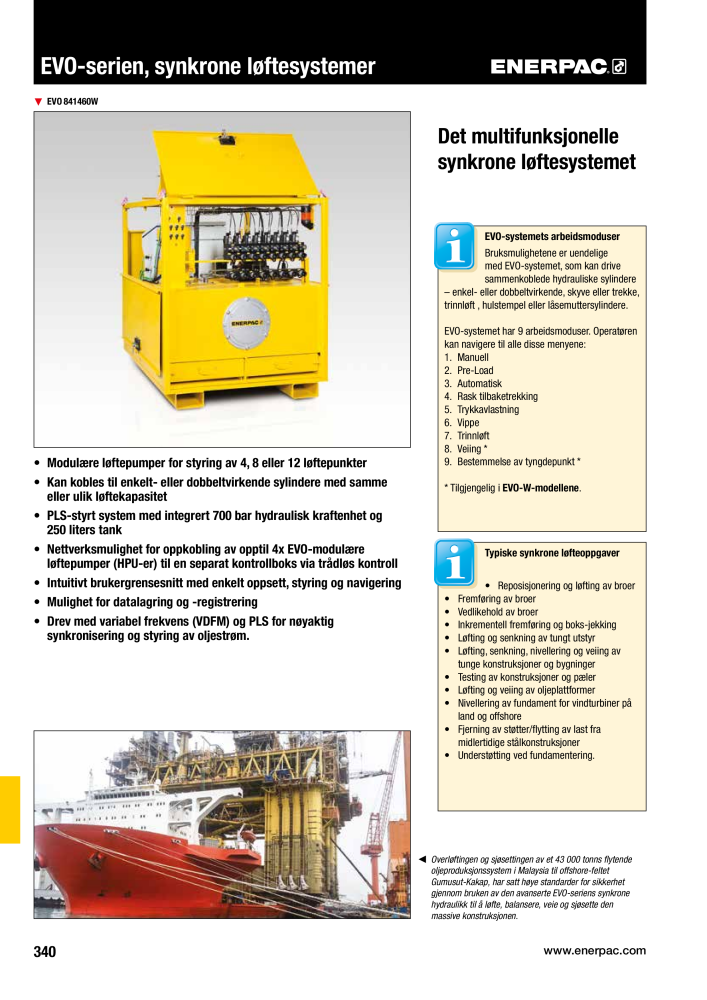 ENERPAC - INDUSTRIVERKTØY NO.: 21058 - Page 342