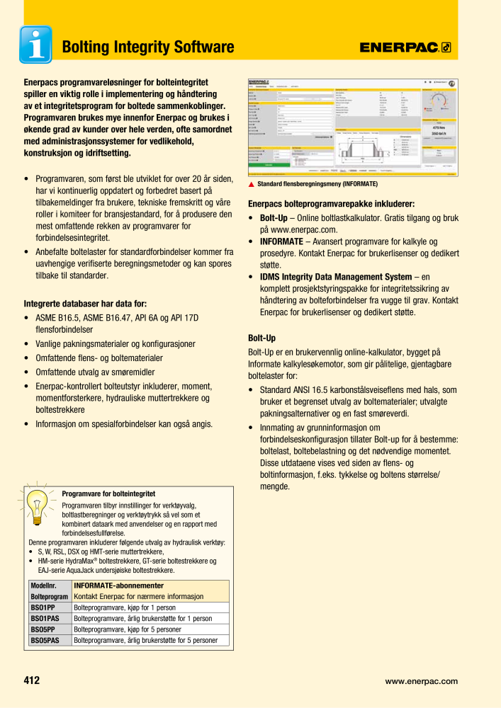 ENERPAC - INDUSTRIVERKTØY NR.: 21058 - Pagina 414