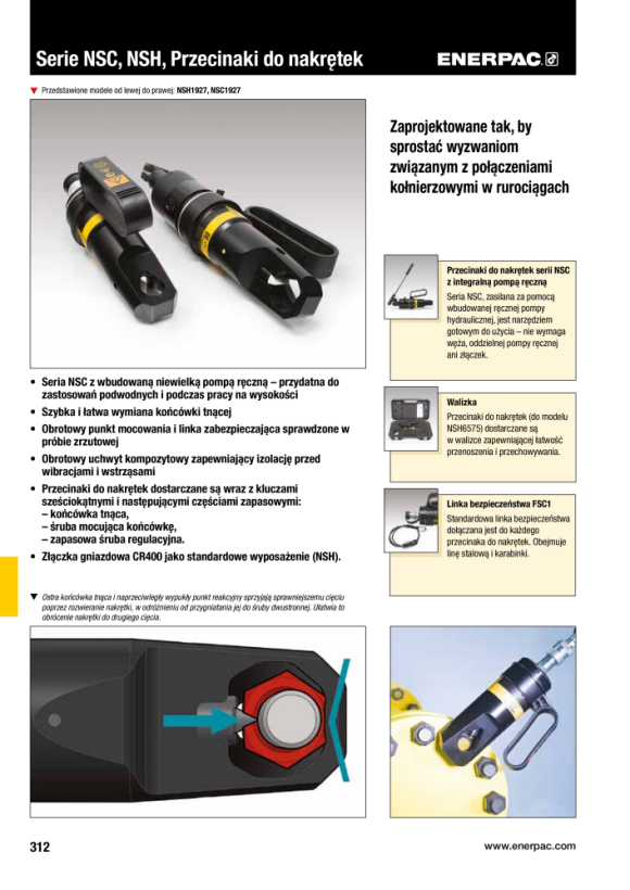 Enerpac MUTTERSPALTER-KOMBINATION 19 MM BIS 27 MM A/F – 12 TONNEN NSC1927