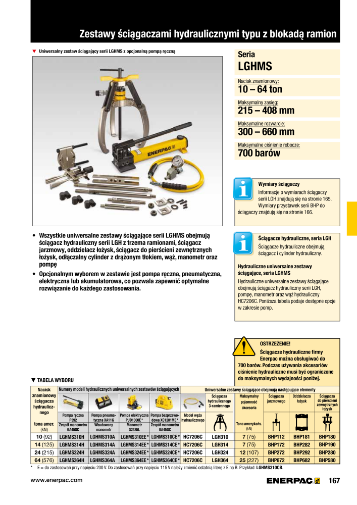 ENERPAC - NARZĘDZIA PRZEMYSŁOWE Nº: 21059 - Página 169