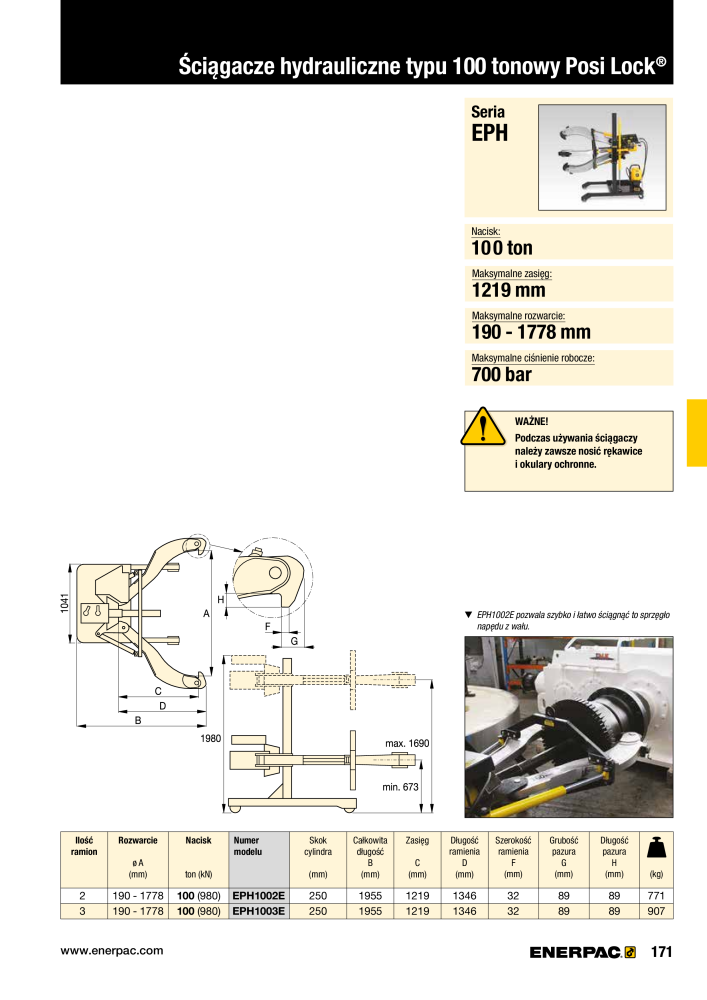 ENERPAC - NARZĘDZIA PRZEMYSŁOWE NR.: 21059 - Pagina 173