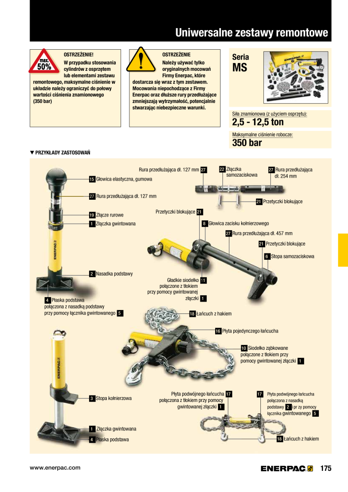 ENERPAC - NARZĘDZIA PRZEMYSŁOWE NR.: 21059 - Pagina 177