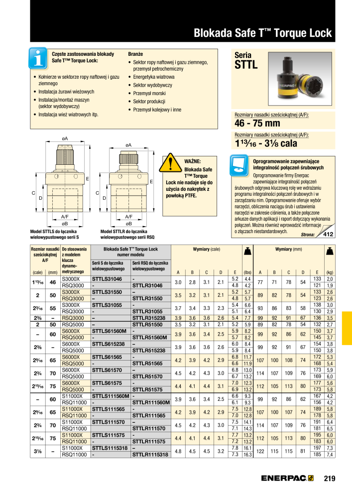 ENERPAC - NARZĘDZIA PRZEMYSŁOWE NO.: 21059 - Page 221