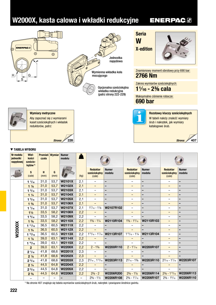 ENERPAC - NARZĘDZIA PRZEMYSŁOWE NR.: 21059 - Pagina 224