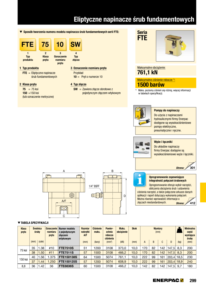 ENERPAC - NARZĘDZIA PRZEMYSŁOWE Nº: 21059 - Página 301