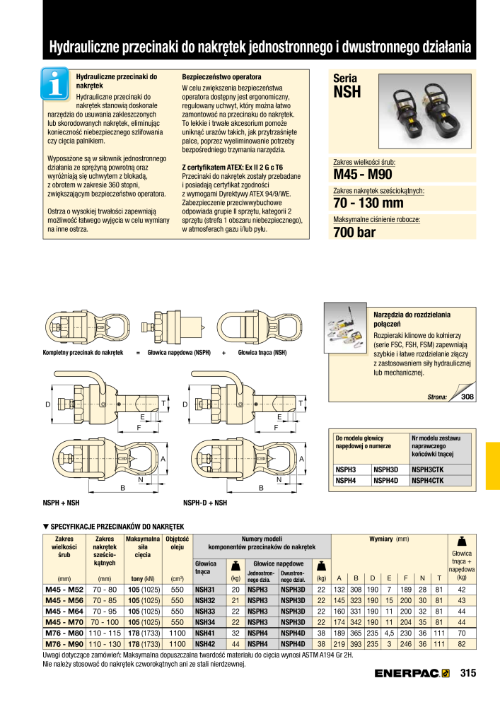 ENERPAC - NARZĘDZIA PRZEMYSŁOWE Nº: 21059 - Página 317