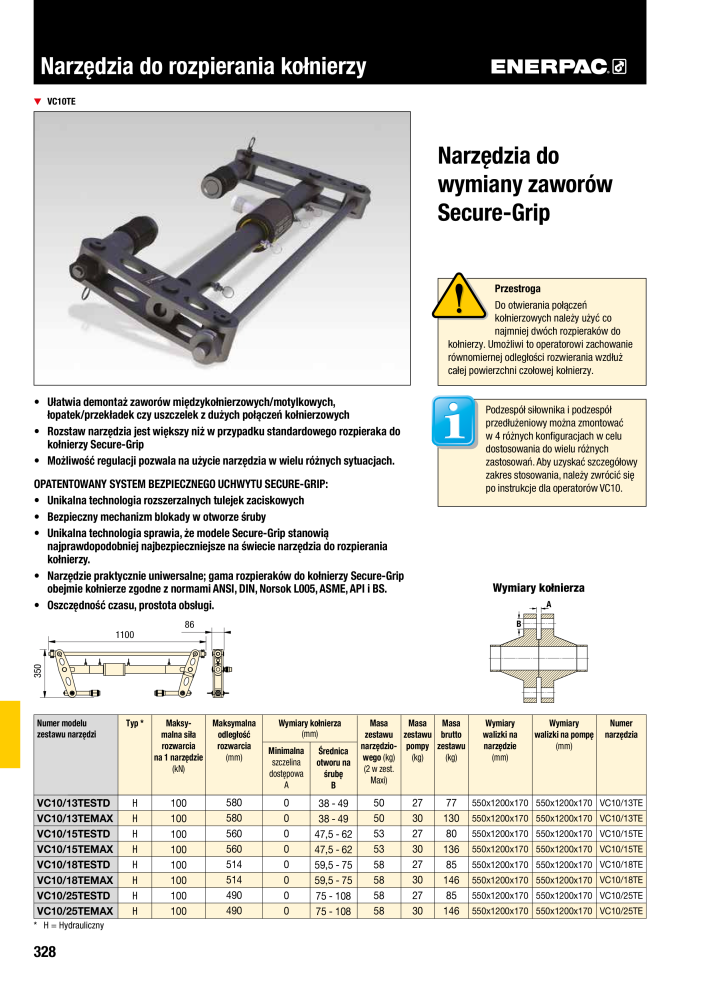 ENERPAC - NARZĘDZIA PRZEMYSŁOWE NR.: 21059 - Pagina 330