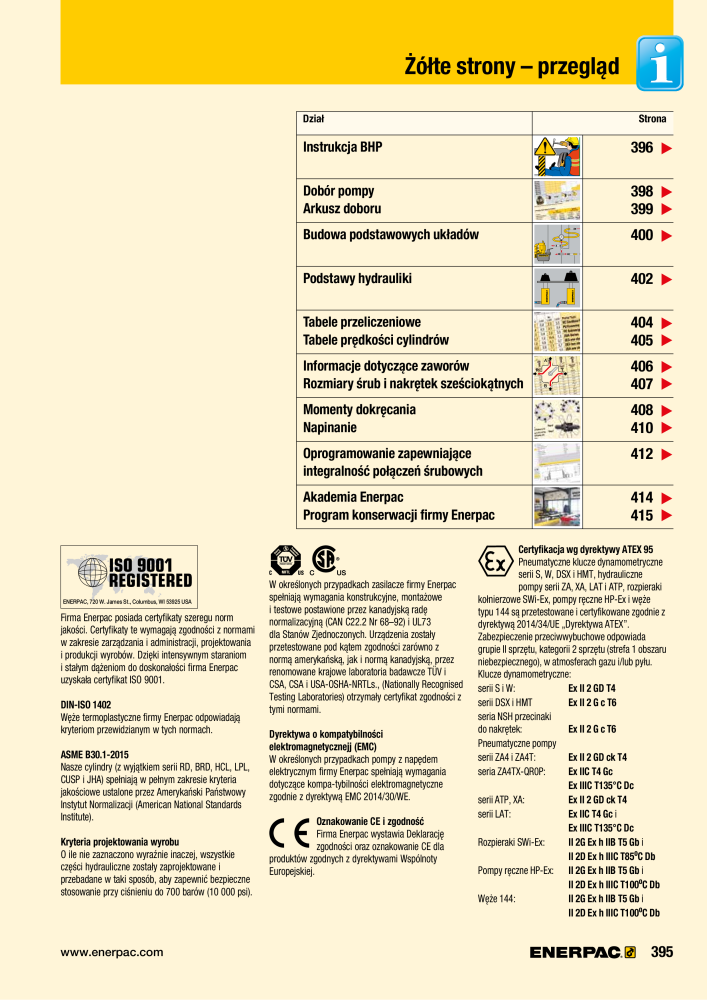 ENERPAC - NARZĘDZIA PRZEMYSŁOWE NR.: 21059 - Pagina 397