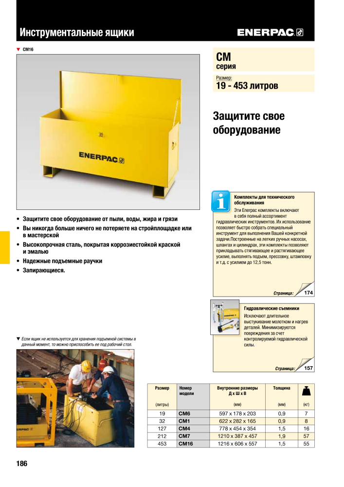 ENERPAC - ПРОМЫШЛЕННЫЕ ИНСТРУМЕНТЫ Nb. : 21062 - Page 188