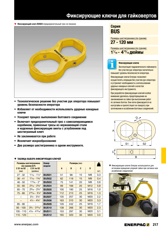 ENERPAC - ПРОМЫШЛЕННЫЕ ИНСТРУМЕНТЫ n.: 21062 - Pagina 219