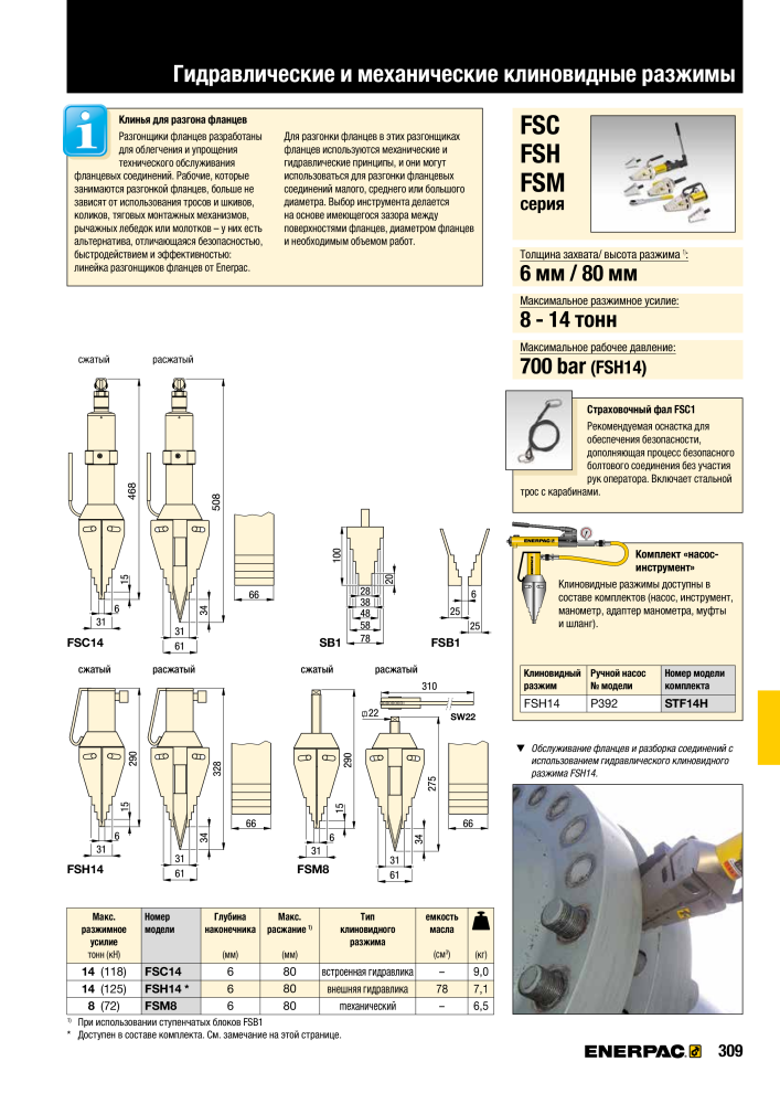 ENERPAC - ПРОМЫШЛЕННЫЕ ИНСТРУМЕНТЫ Nº: 21062 - Página 311