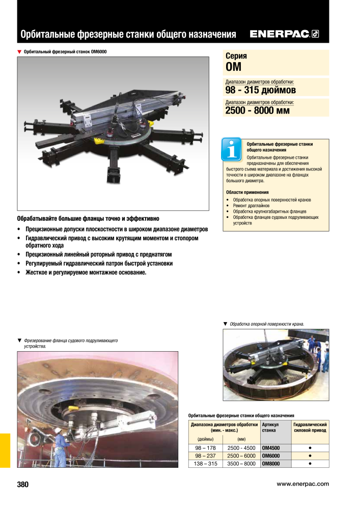 ENERPAC - ПРОМЫШЛЕННЫЕ ИНСТРУМЕНТЫ NR.: 21062 - Pagina 382