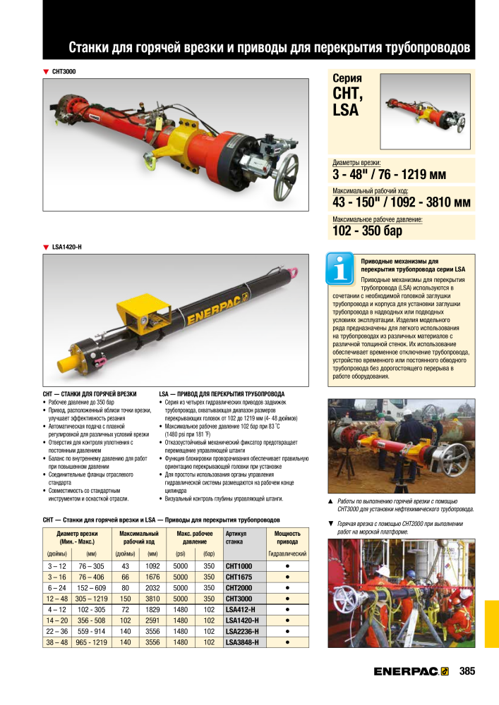 ENERPAC - ПРОМЫШЛЕННЫЕ ИНСТРУМЕНТЫ NR.: 21062 - Pagina 387