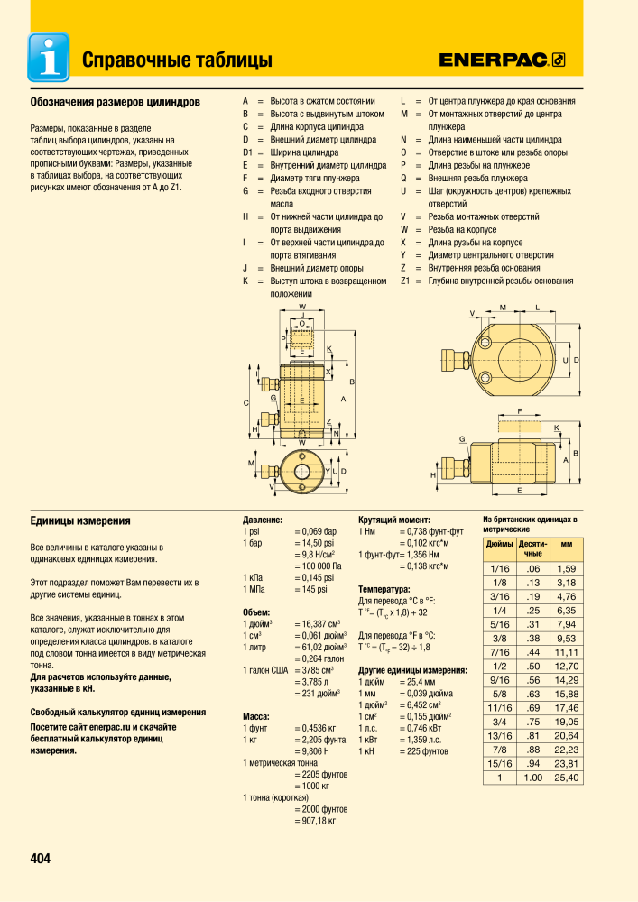 ENERPAC - ПРОМЫШЛЕННЫЕ ИНСТРУМЕНТЫ NR.: 21062 - Seite 406