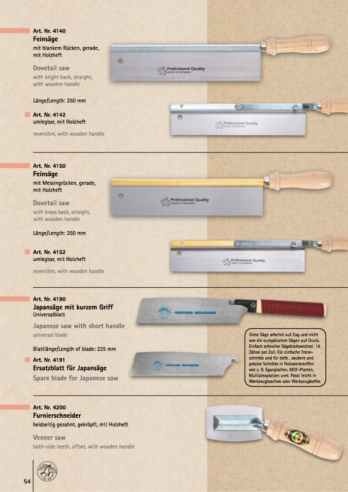 Kirschen Tools Catalog Č. 21076 - Strana 54