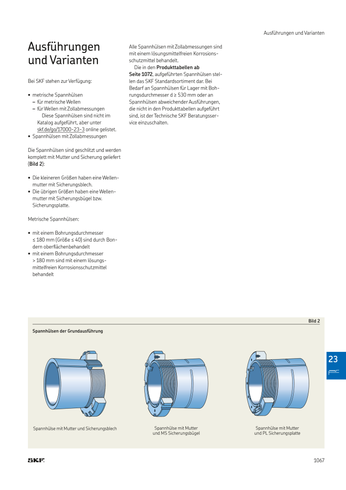 SKF - Wälzlager NR.: 21089 - Seite 1069