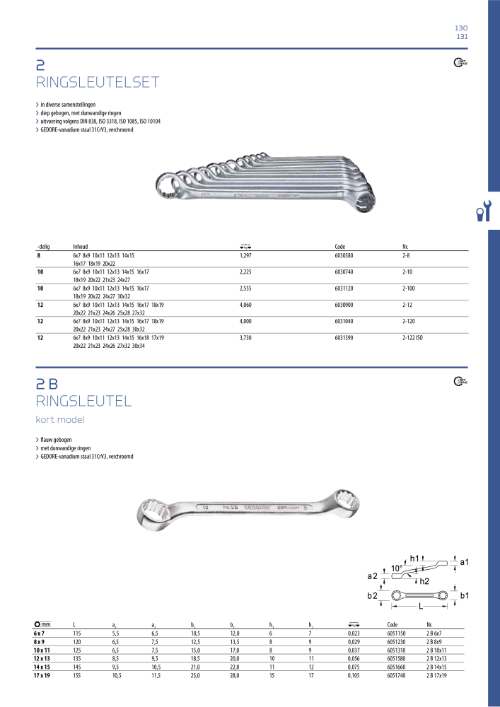 GEDORE Algemene catalogus NO.: 2110 - Page 131