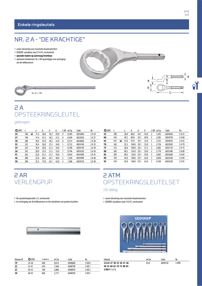 GEDORE Algemene catalogus NR.: 2110 - Pagina 141