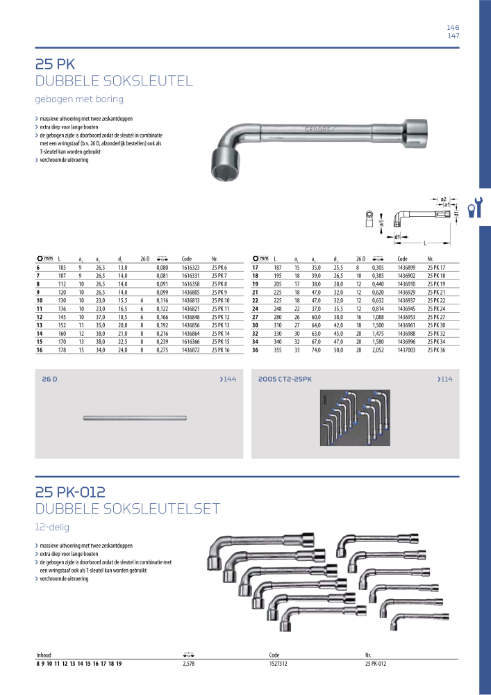 GEDORE Algemene catalogus NR.: 2110 - Pagina 147