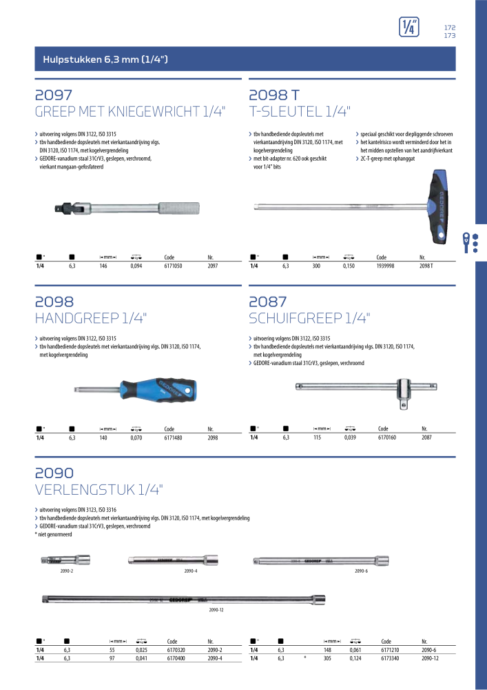 GEDORE Algemene catalogus NR.: 2110 - Pagina 173