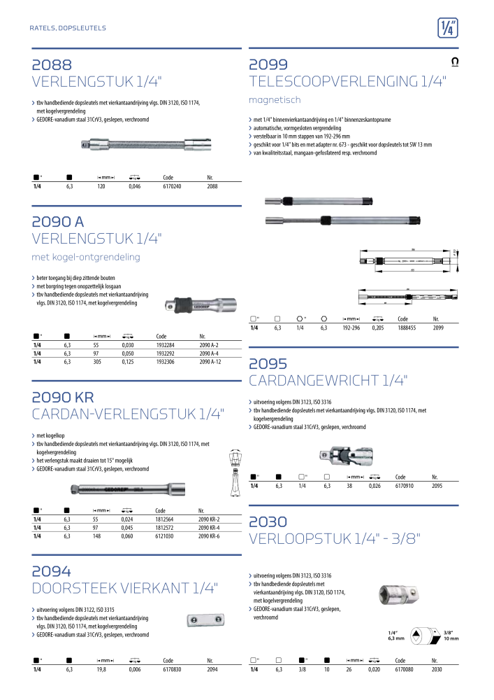GEDORE Algemene catalogus NR.: 2110 - Pagina 174