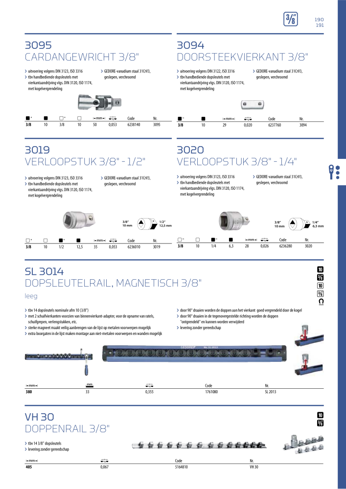 GEDORE Algemene catalogus NR.: 2110 - Seite 191