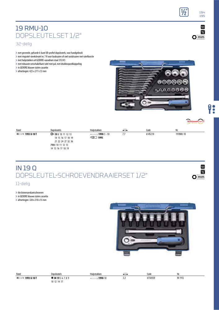 GEDORE Algemene catalogus NR.: 2110 - Pagina 195