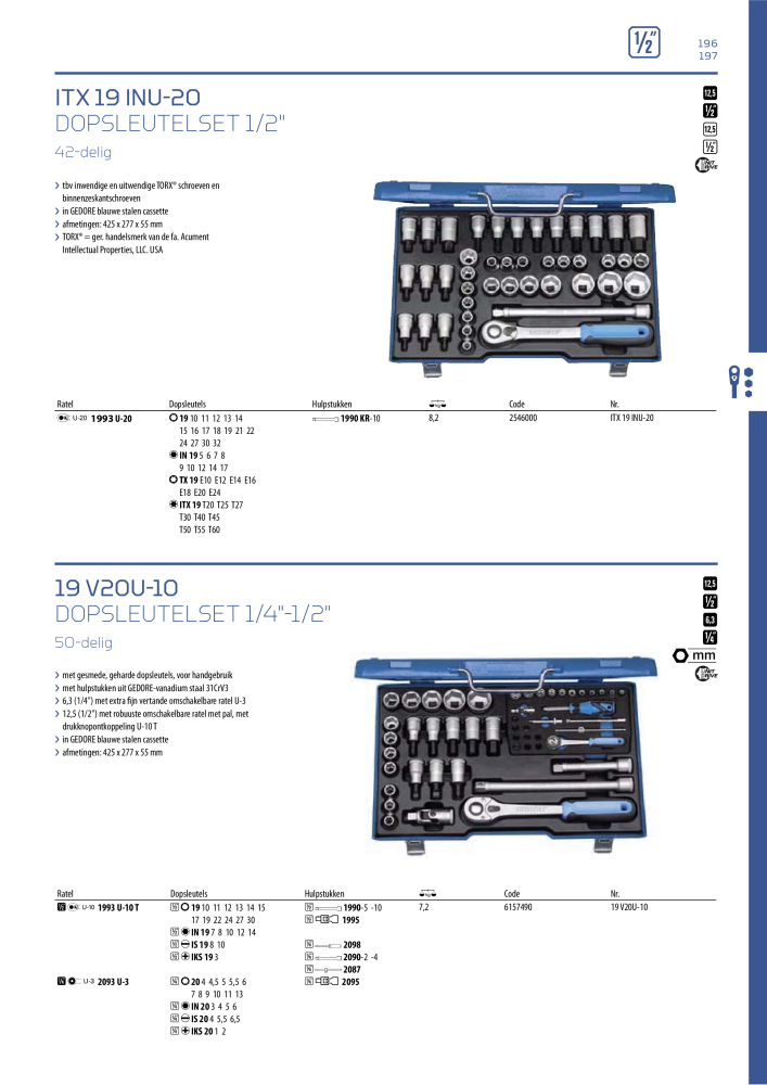 GEDORE Algemene catalogus NR.: 2110 - Pagina 197