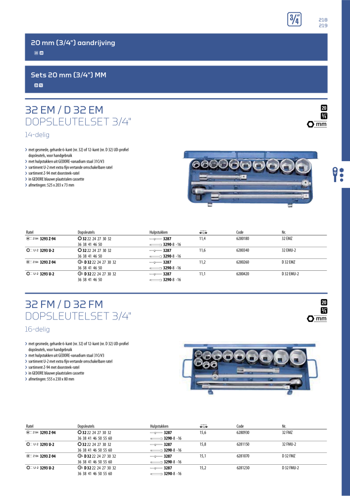 GEDORE Algemene catalogus NO.: 2110 - Page 219