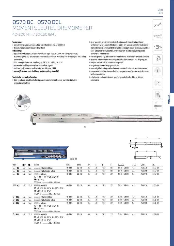 GEDORE Algemene catalogus NR.: 2110 - Pagina 271