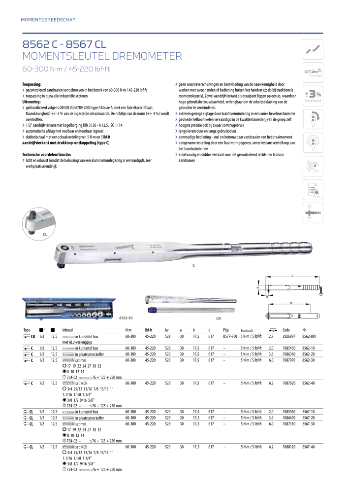 GEDORE Algemene catalogus NR.: 2110 - Pagina 272