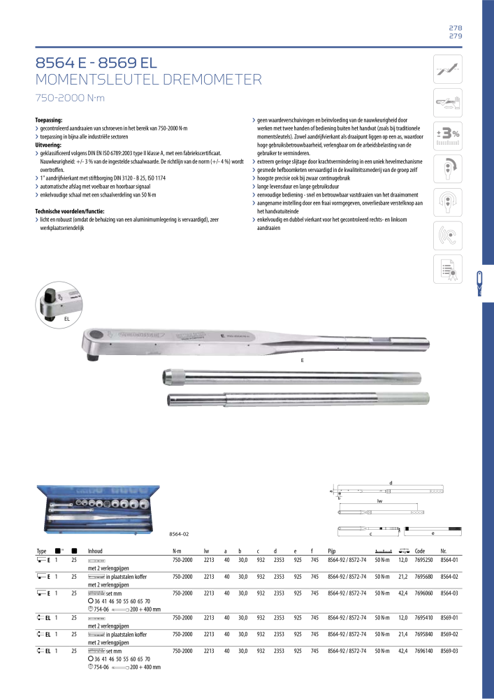 GEDORE Algemene catalogus NR.: 2110 - Pagina 279