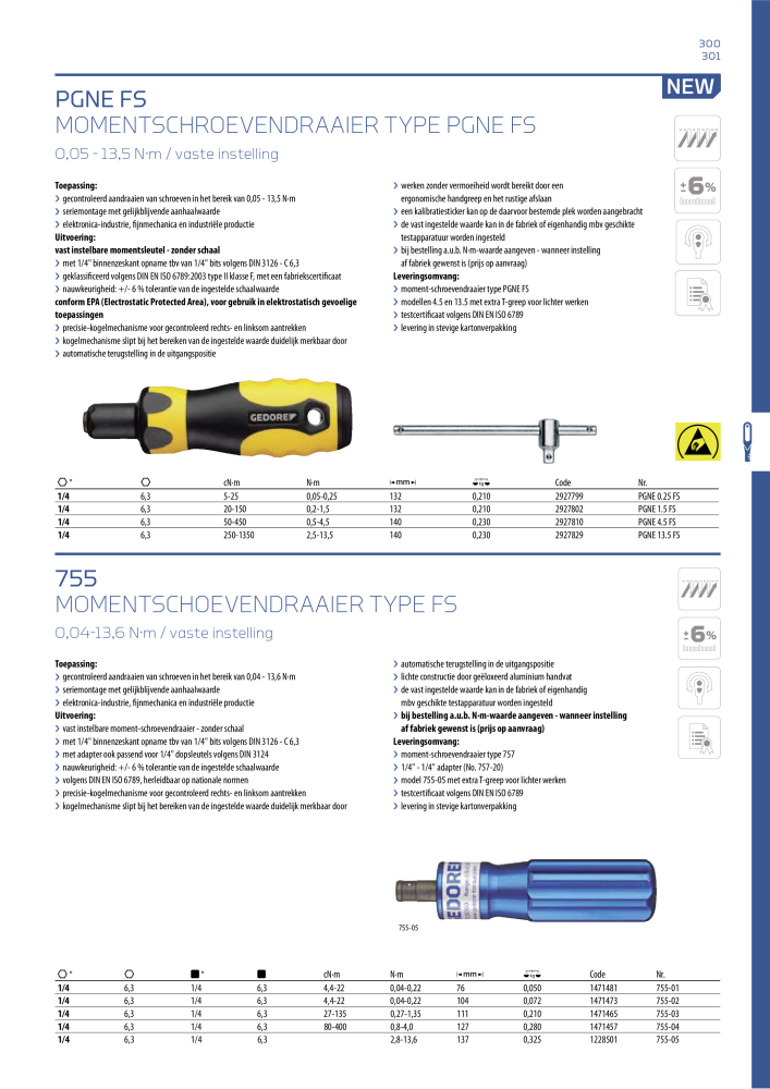 GEDORE Algemene catalogus NO.: 2110 - Page 301