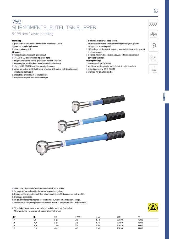 GEDORE Algemene catalogus NR.: 2110 - Seite 305