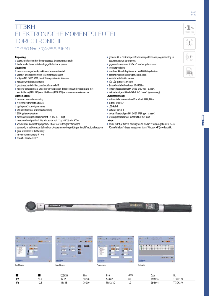 GEDORE Algemene catalogus NO.: 2110 - Page 313