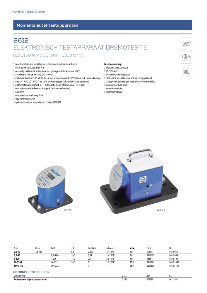 GEDORE Algemene catalogus NR.: 2110 - Pagina 314