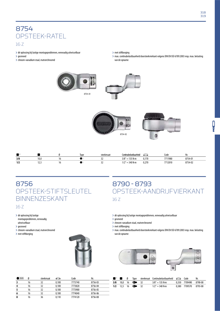 GEDORE Algemene catalogus NR.: 2110 - Pagina 319