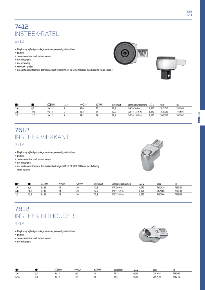 GEDORE Algemene catalogus NO.: 2110 - Page 323