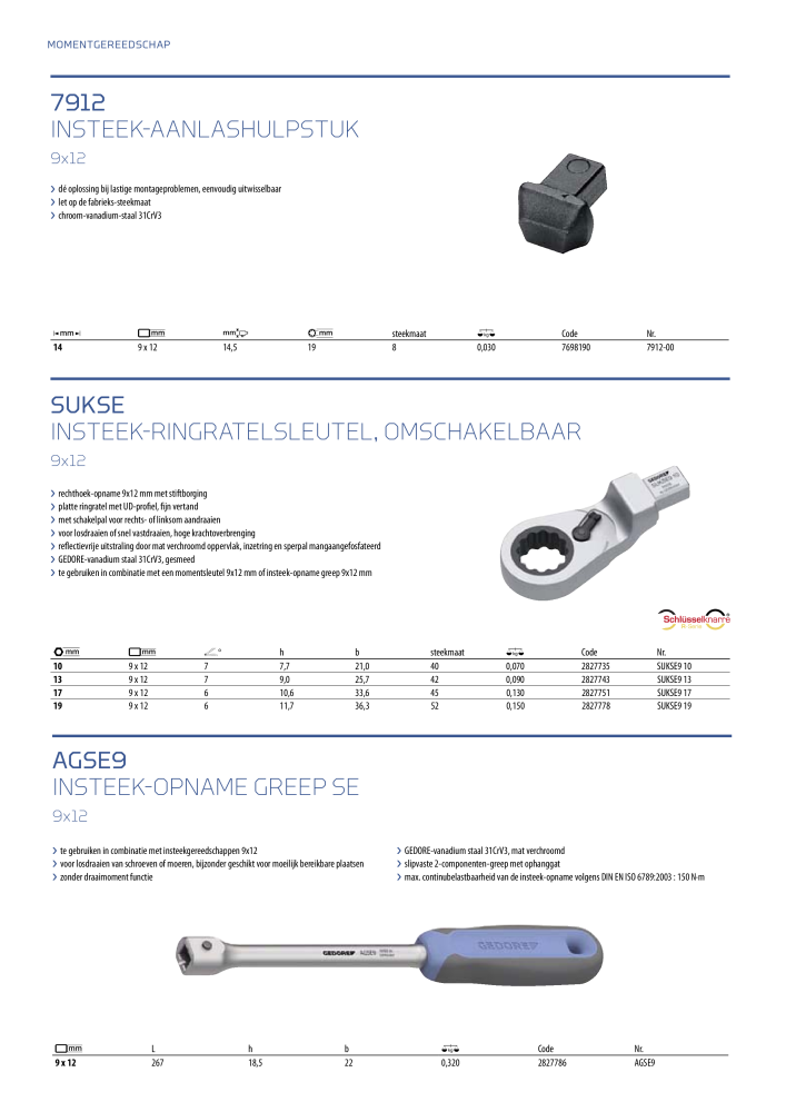 GEDORE Algemene catalogus NO.: 2110 - Page 324