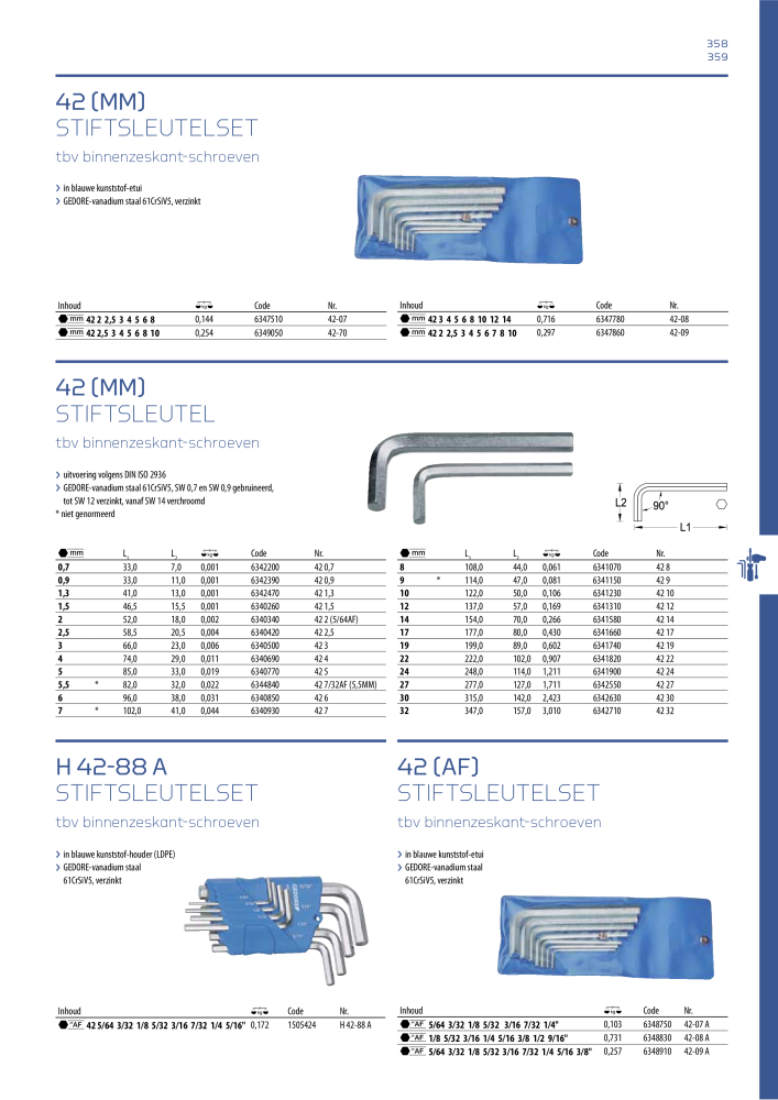 GEDORE Algemene catalogus NR.: 2110 - Pagina 359