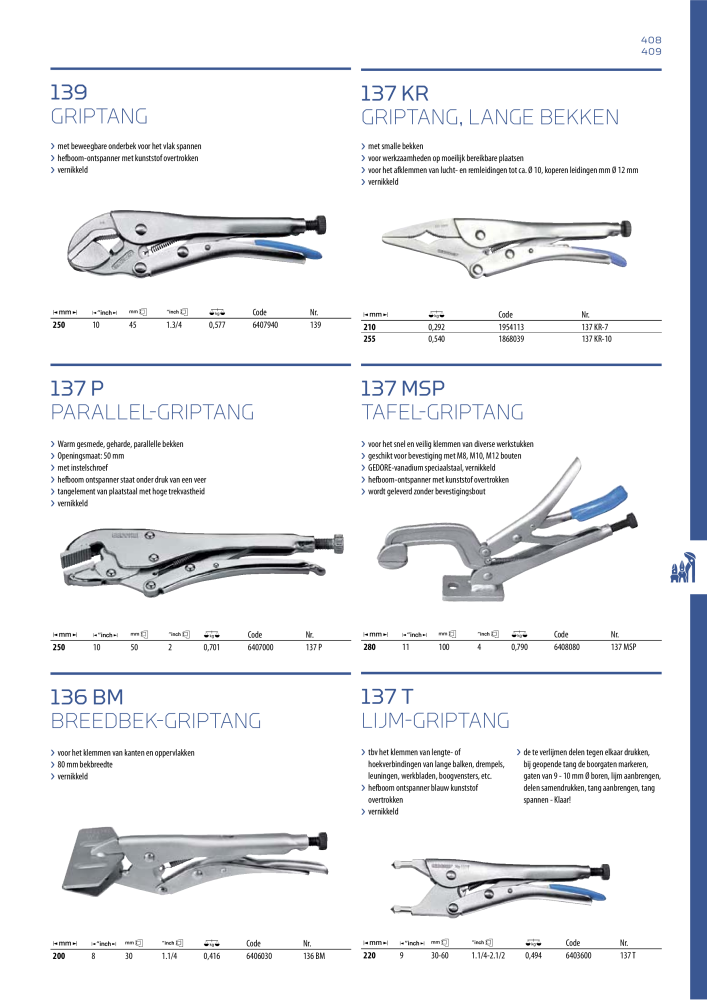 GEDORE Algemene catalogus NO.: 2110 - Page 409