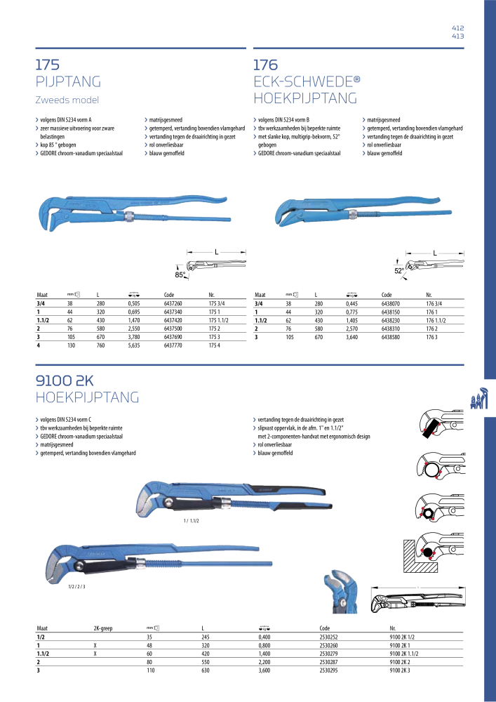 GEDORE Algemene catalogus NR.: 2110 - Pagina 413