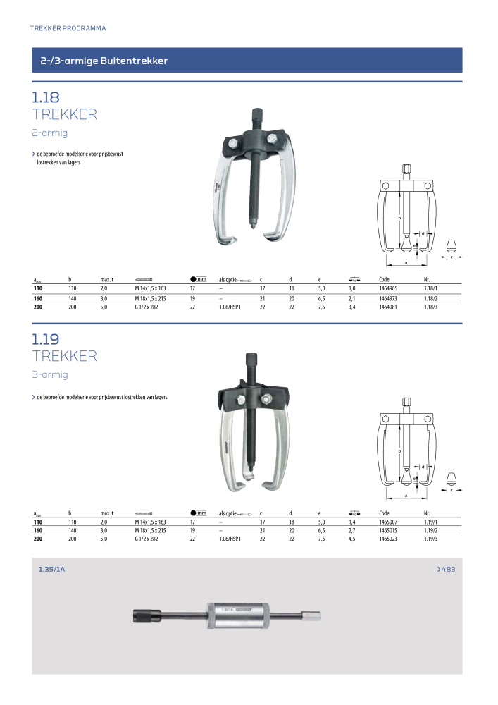 GEDORE Algemene catalogus Nº: 2110 - Página 464