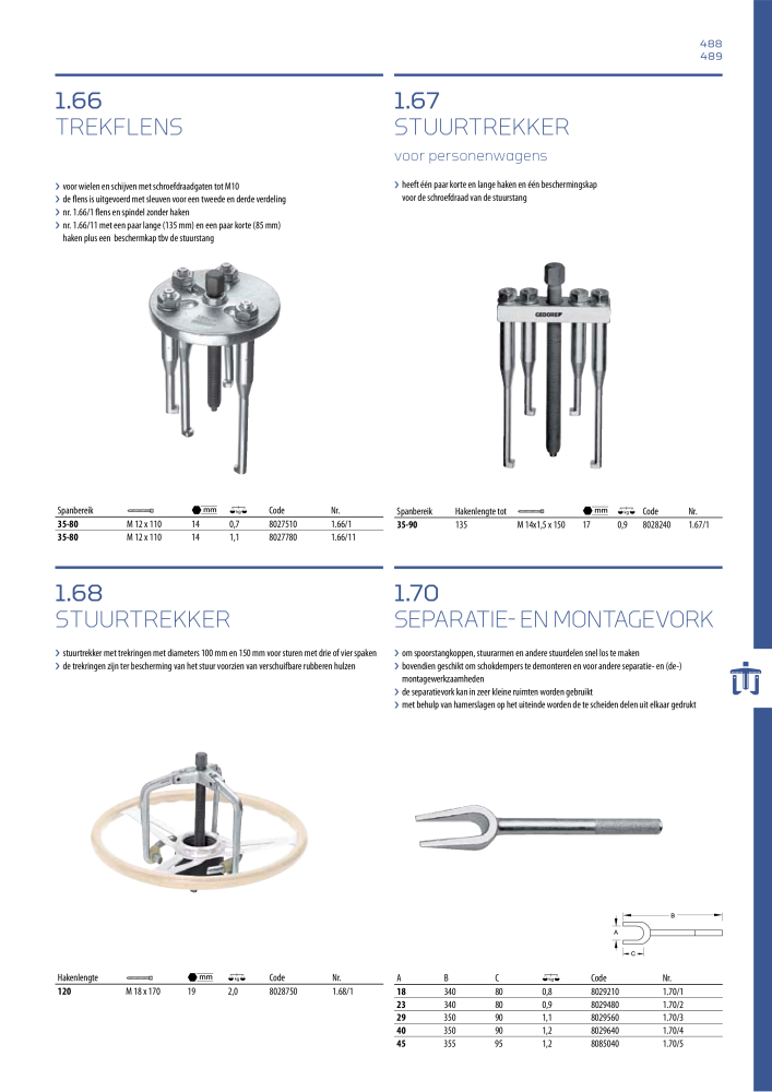 GEDORE Algemene catalogus NR.: 2110 - Pagina 489