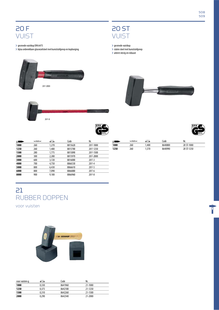 GEDORE Algemene catalogus NR.: 2110 - Seite 509