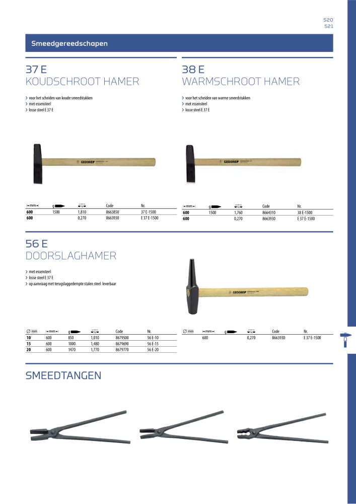 GEDORE Algemene catalogus NR.: 2110 - Seite 521